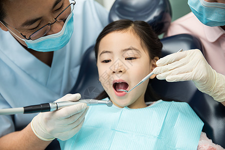 护士与患者牙科医生给患者治疗背景