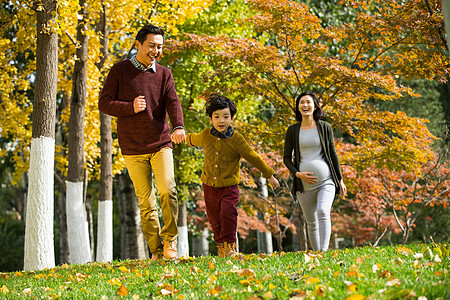5到6岁预期东亚幸福家庭在户外玩耍图片