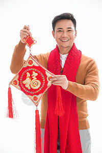 中年男人庆祝新年图片