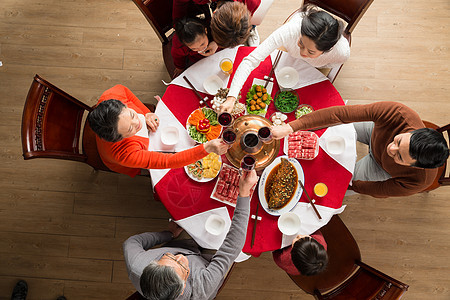 传统节日毛衣彩色图片幸福家庭过年吃团圆饭图片