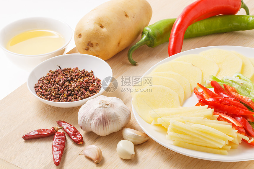 食品调味品炒土豆丝的食材图片