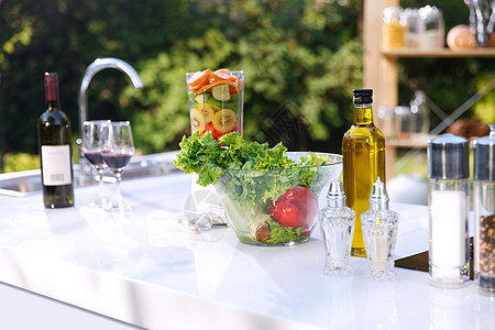 创意红酒家用电器膳食花园生态厨房背景