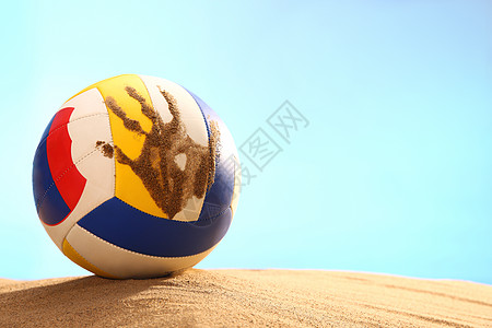 夏天清新的沙滩球图片