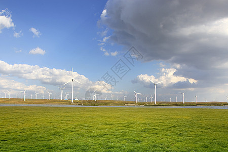 内蒙古风力发电蓝天高清图片素材