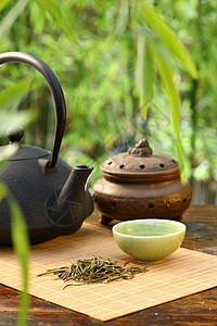 高雅清新竹子茶具图片