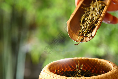 白昼茶道摄影茶叶背景图片