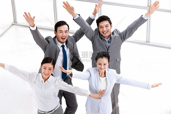 办公室职员专门技术欢呼东方商务团队图片