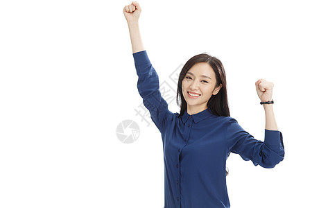 成功职业东方人快乐的年轻商务女图片