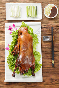 风味正上方视角餐饮文化北京烤鸭图片