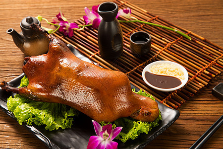 饮食无人影棚拍摄北京烤鸭图片