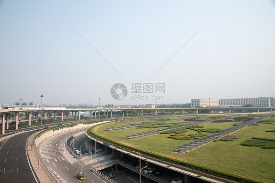 都市风景水平构图航空业北京机场图片