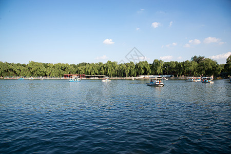 树城市湖北京北海公园高清图片
