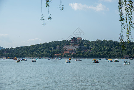 城市公园旅行北京颐和园昆明湖图片