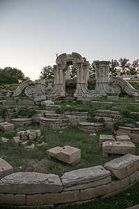 文化历史柱子北京圆明园公园图片