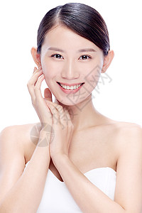 亚洲护肤年轻美女妆面图片