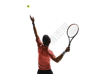 运动员打网球背影图片