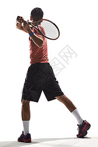 健美身材运动员打网球图片
