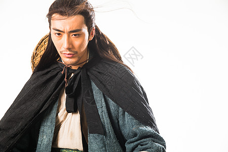 古代彩色图片发髻江湖侠客图片素材