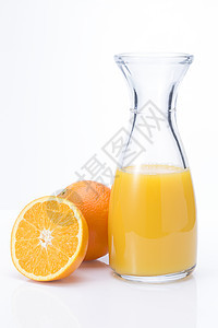 切片食物健康的影棚拍摄橙汁饮料图片