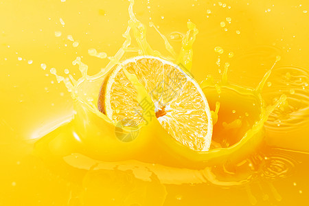 桔子果汁新鲜橙子果汁背景