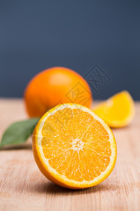 橙色影棚拍摄水果橙子图片