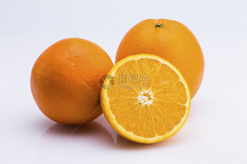 纯净橙色静物橙子图片