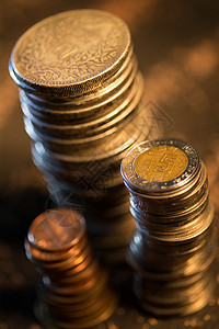 排列平衡银行业硬币图片