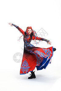 20到24岁仅一个青年女人传统文化穿着蒙古族服饰的女人图片