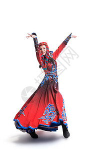 蒙古哈达中华民族民族服饰蒙古人穿着蒙古族服饰的女人背景