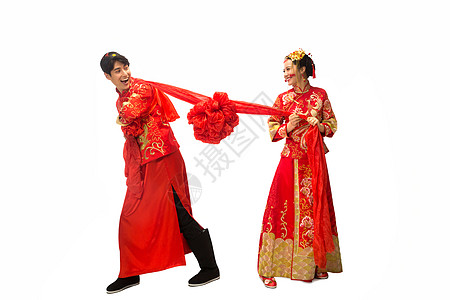 民俗中式古典婚礼的新人图片