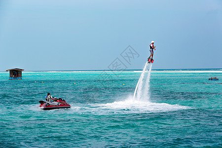 马尔代夫的海海上娱乐冲浪背景