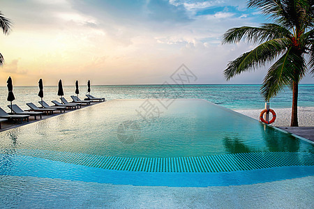 海洋白昼度假胜地马尔代夫海景风光图片
