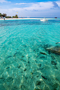自然地理天空海滩马尔代夫海景图片
