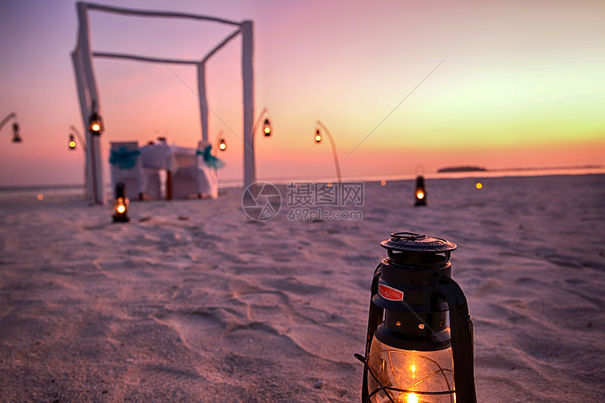 宁静灯照明设备马尔代夫海景图片