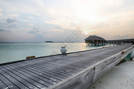 水平构图旅游胜地摄影马尔代夫海景风光图片