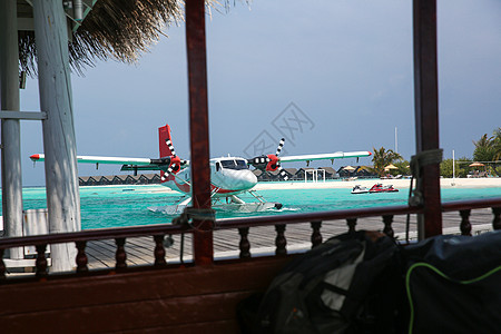 摄影滑翔机交通马尔代夫海景图片