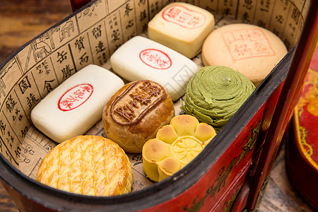 北京特色食品礼品美食糕点礼盒背景