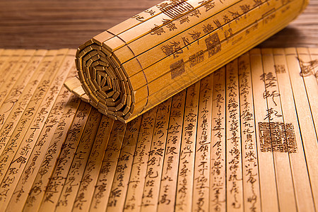 简单东亚彩色图片竹简图片素材