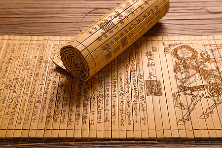 古典风格古代文化竹简背景图片
