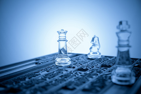 机遇智慧运气活字印刷和国际象棋背景图片