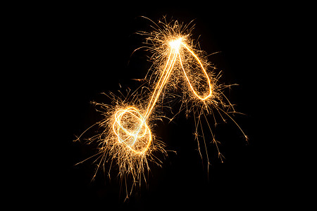 烟花发散线条音乐符号礼花摄影烟花背景