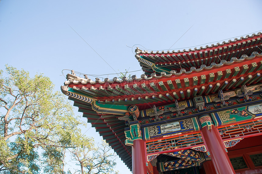 古典风格户外水平构图北京圆明园公园图片