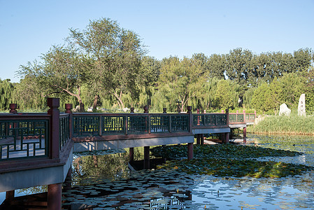 水平构图建筑风景北京圆明园图片