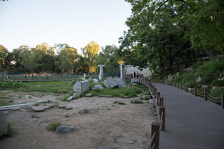 破败毁灭北京圆明园背景图片