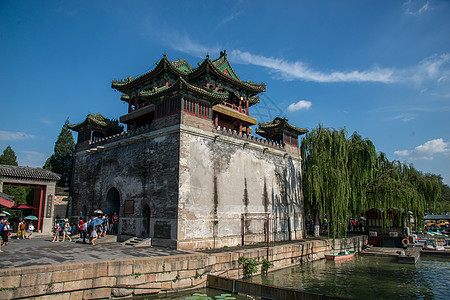 无人树古老的北京颐和园图片