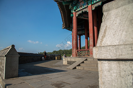 古典风格水平构图树北京颐和园图片