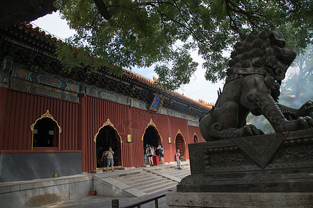 游客保护城市北京雍和宫背景图片