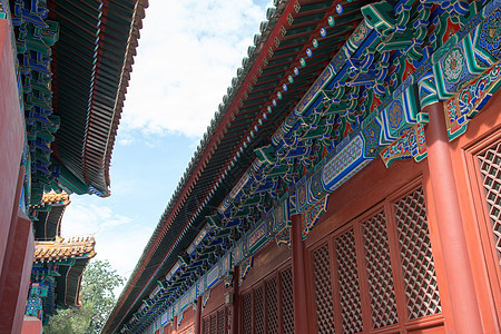 建筑结构寺院都市风景北京雍和宫背景图片