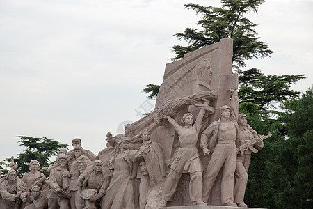 城市都市风景北京广场的雕像图片