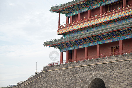 户外建筑结构元素北京前门城楼图片